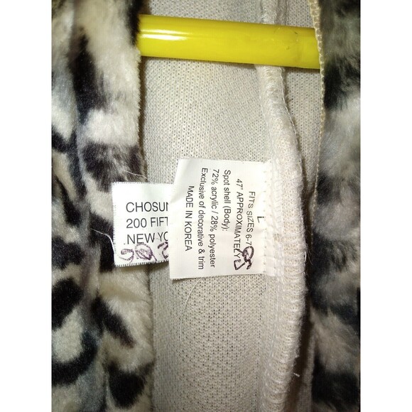 KIDS LEOPARD PLUSH COSTUME CHOSUN HALLOWEEN SIZE L FITS SIZES 6-7 - Picture 6 of 9